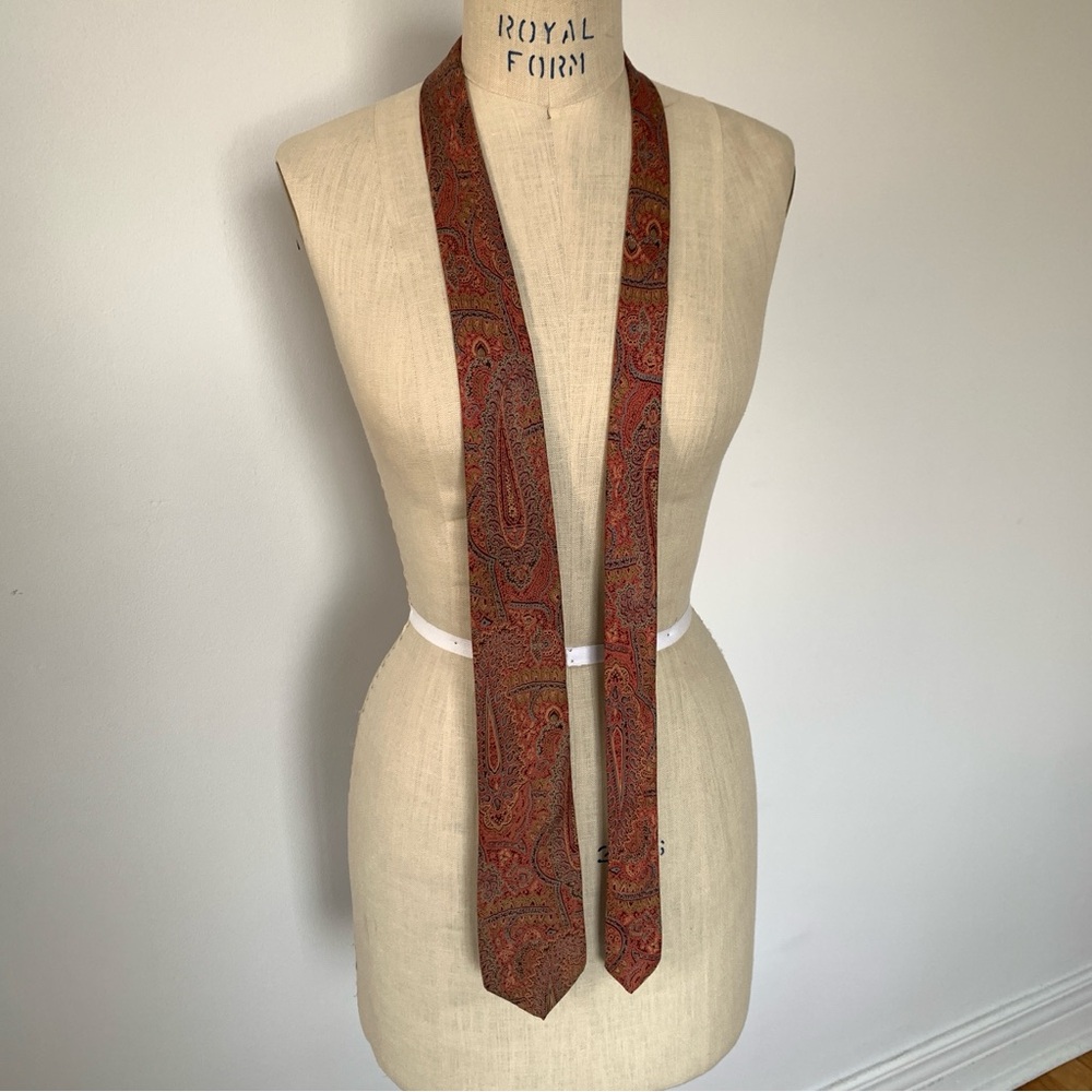 Lanvin Paris Paisley Silk Tie